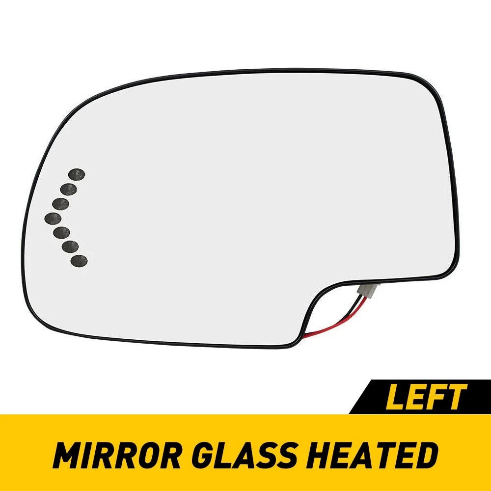 Power Heated Mirror Glass for Chevy GMC Cadillac (2003–2007) Left Driver Side