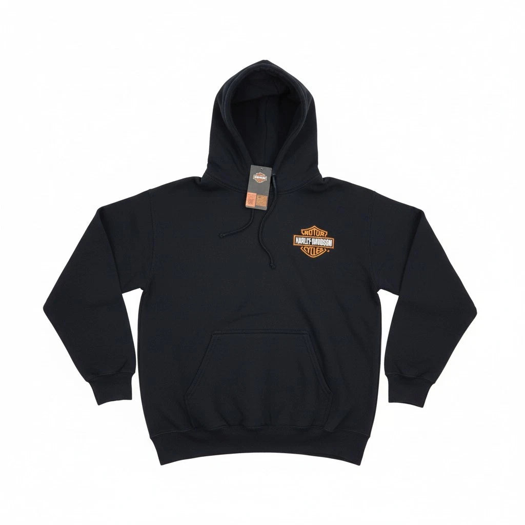 Hoodie for Harley-Davidson (Akron Ohio HF25-MEN-PO-BLK-04)