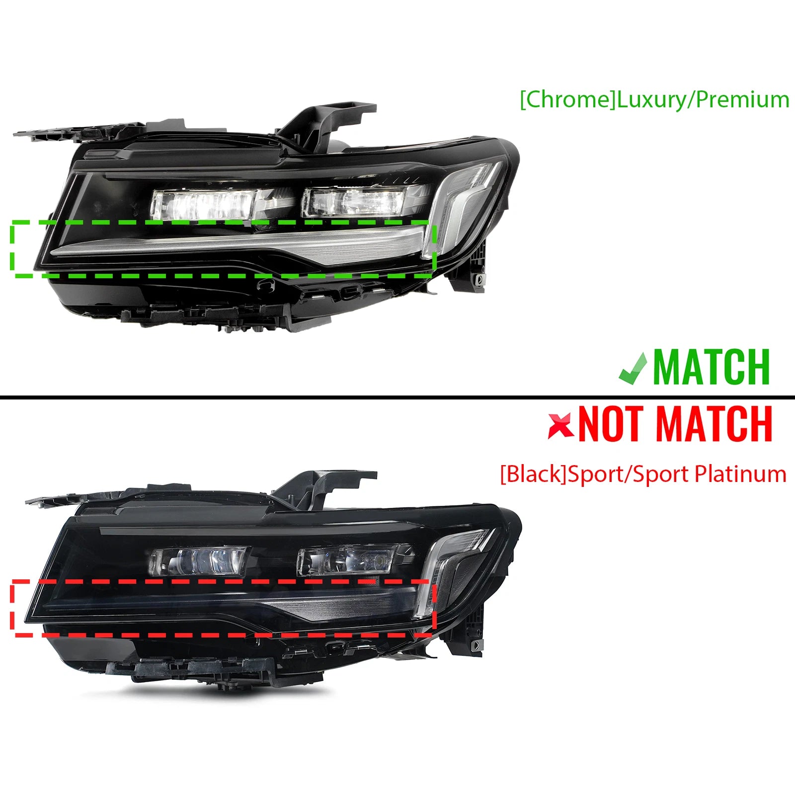 Full LED Headlight for Cadillac Escalade (2021–2024) Driver Side