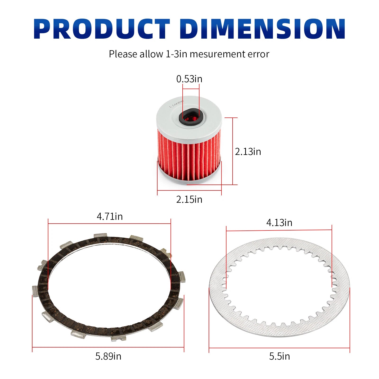 Clutch Friction Plates and Gasket Kit for Kawasaki Bayou KLF 300 (1990-2004)
