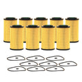 Set of 9 Engine Oil Filters for Hyundai Kia V6 (StdAsp GAS)
