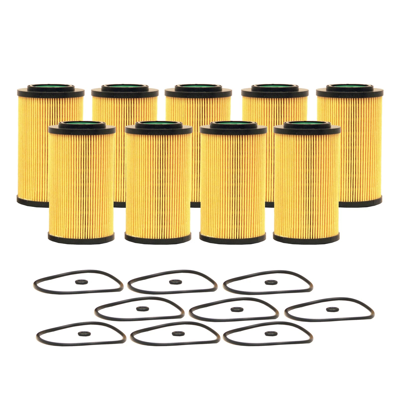 Set of 9 Engine Oil Filters for Hyundai Kia V6 (StdAsp GAS)