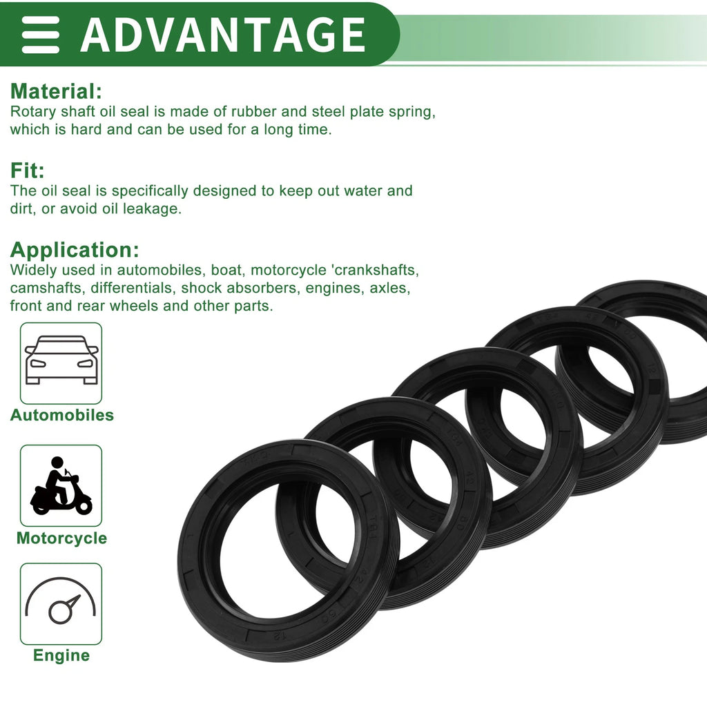 Oil Seal   - NBR Rubber 42x60x12mm Black