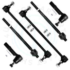 Set of 6 Tie Rod Ends for Chevrolet Traverse (2009–2015)