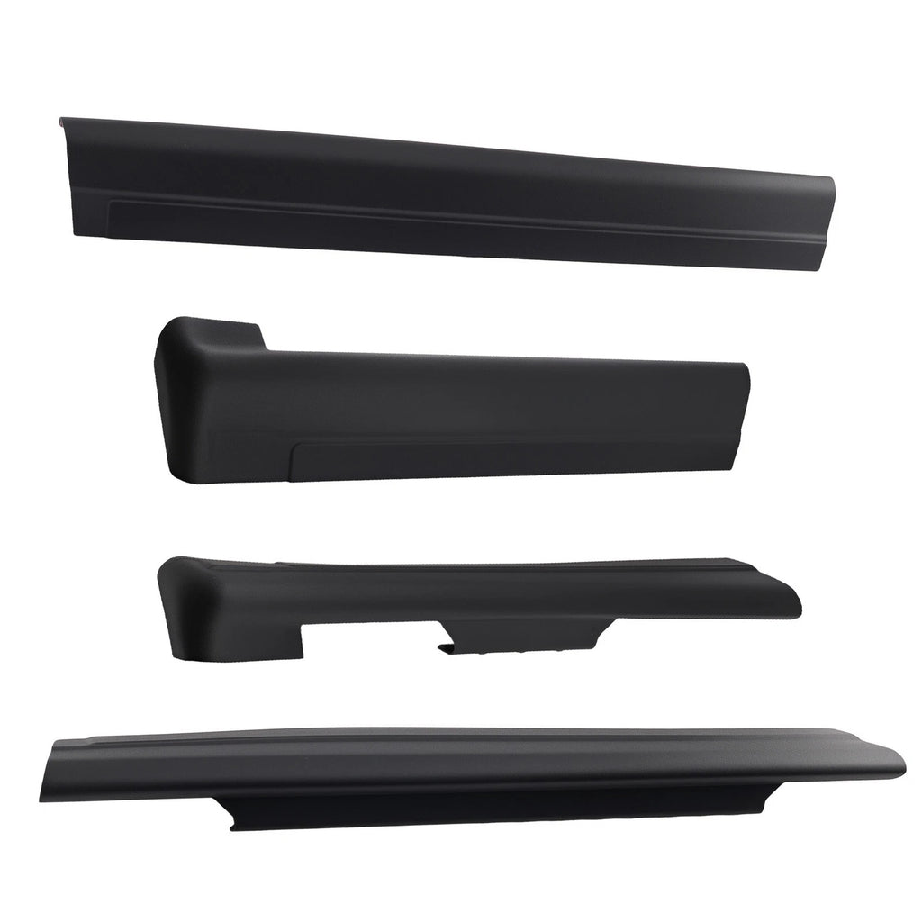 Set of 2 Rocker Panel Covers for Chevrolet Silverado Extended (1999–2006) Black