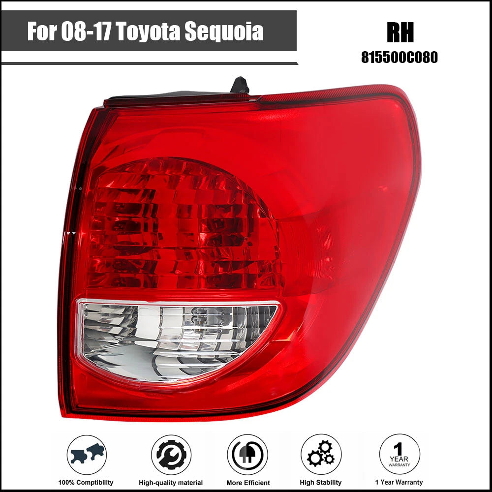 Tail Light Assembly for Toyota Sequoia (2008–2017) Halogen