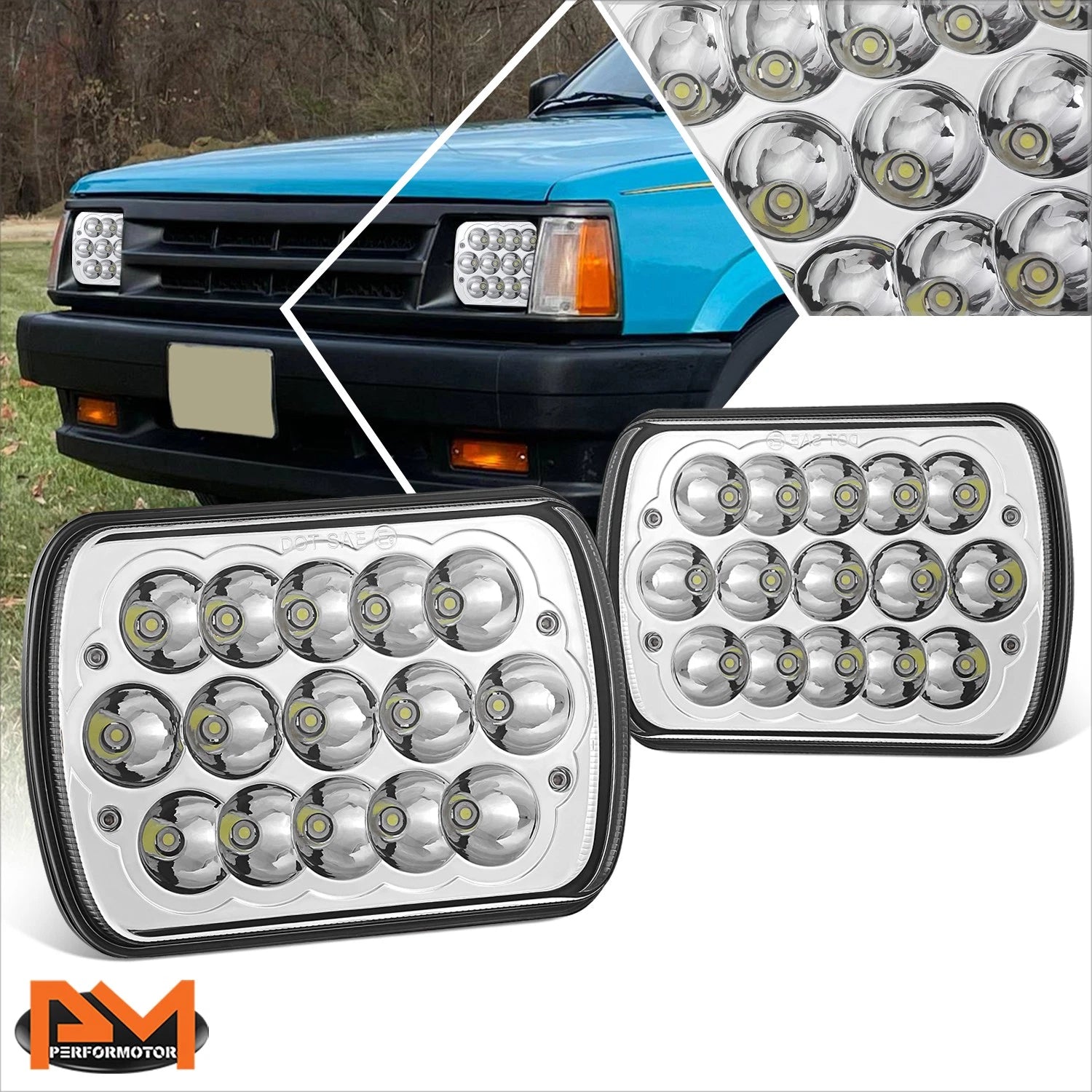 Clear Lens LED DRL Bar Fog Lights for Ram 1500 (2019–2024)