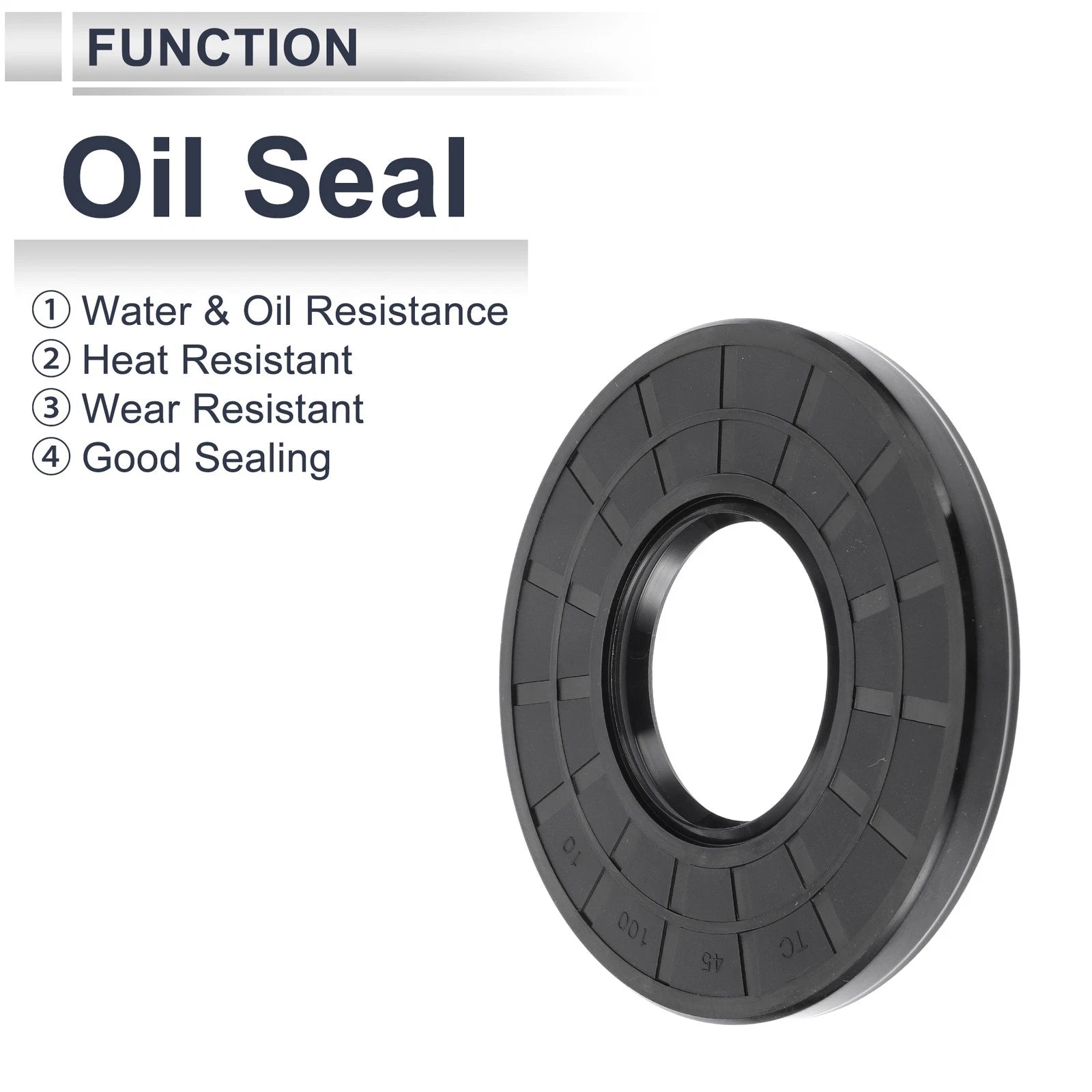 Set of 5 Oil Seal Rotary Shaft Seal Nitrile Rubber 45x100x10mm