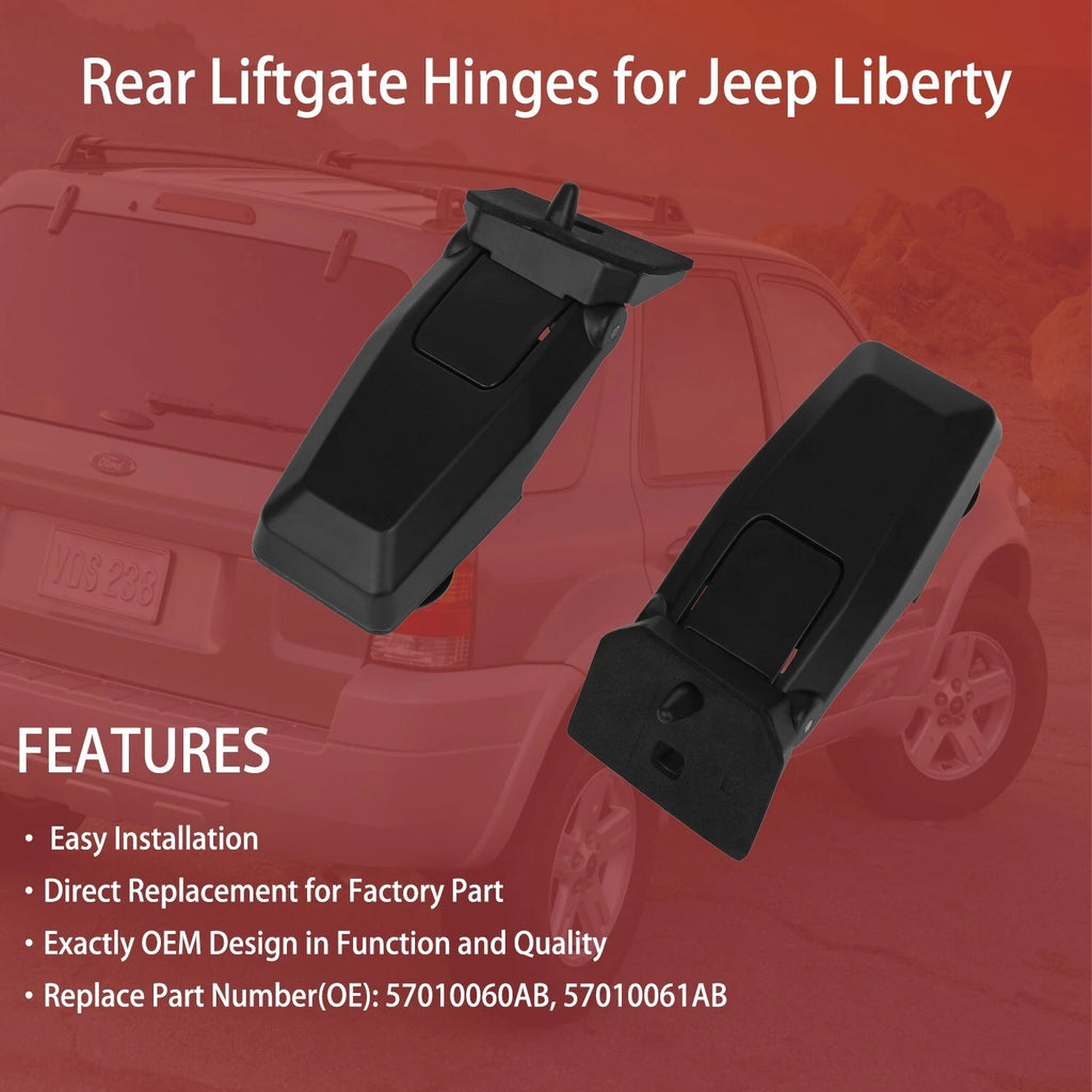 Set of 2 Rear Liftgate Window Glass Hinges for 2008-2012 Jeep Liberty