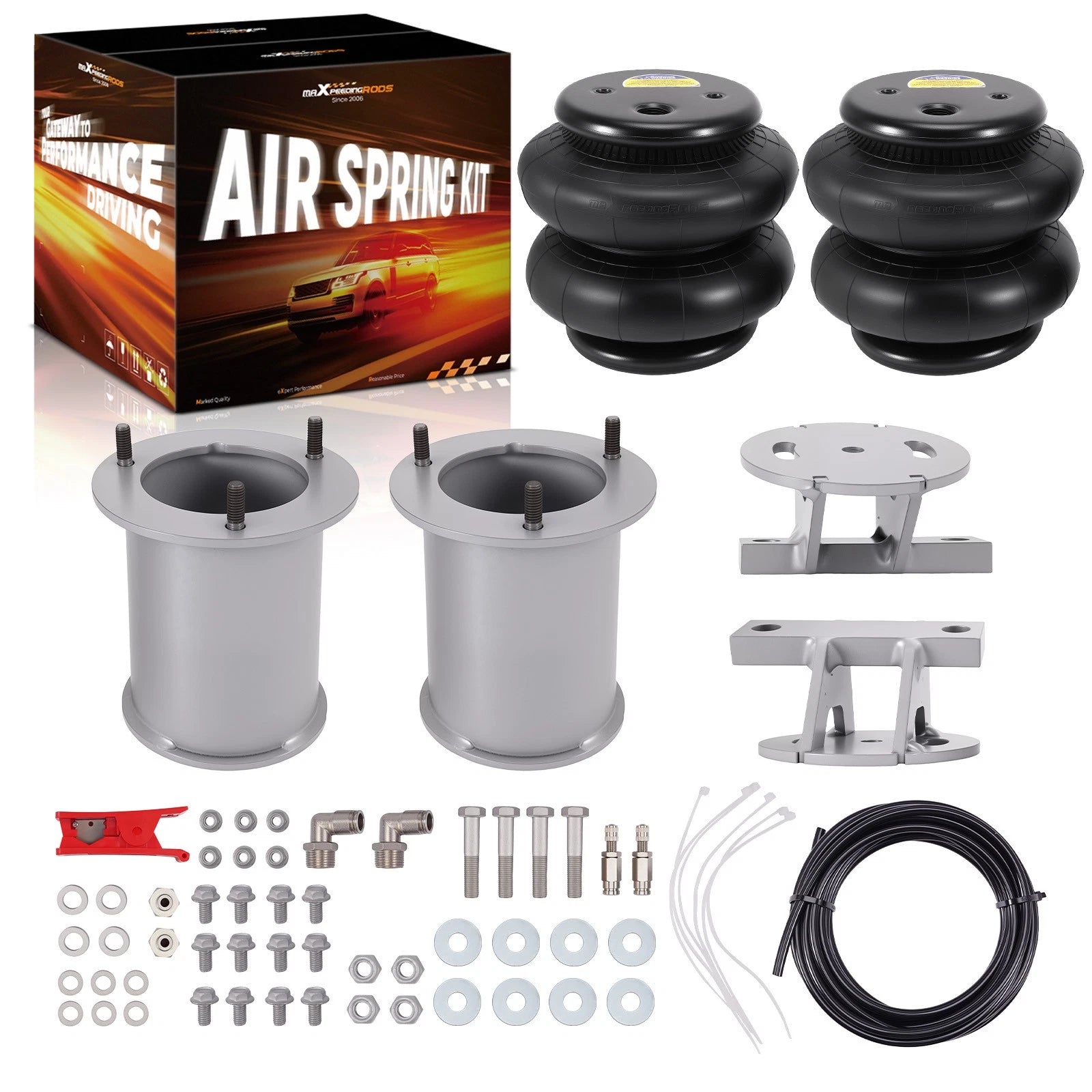 Front Air Ride Spring Bags Mounting Brackets for Chevy Silverado 1500 (2007–2018)
