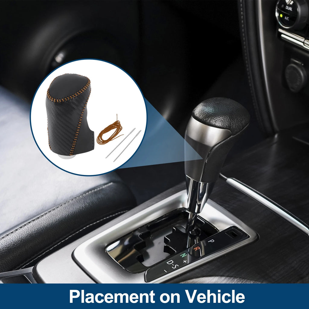 Gear Shift Knob Cover for Chevrolet Equinox (2018–2023) Black Carbon Fiber