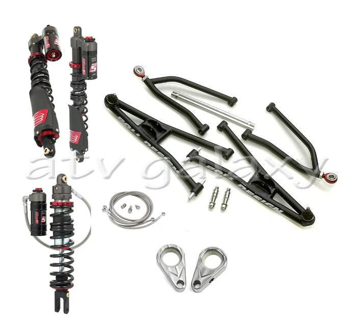 Roll Design Long Travel Arms + Elka Stage 5 Shocks for Yamaha Raptor 700 (2006–2023)