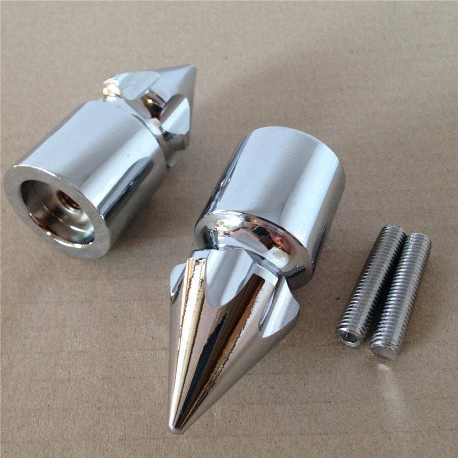 Chrome Spike Bar Ends for Kawasaki Ninja 250 500 600 ZX7 ZX9 ZX10 Z1000
