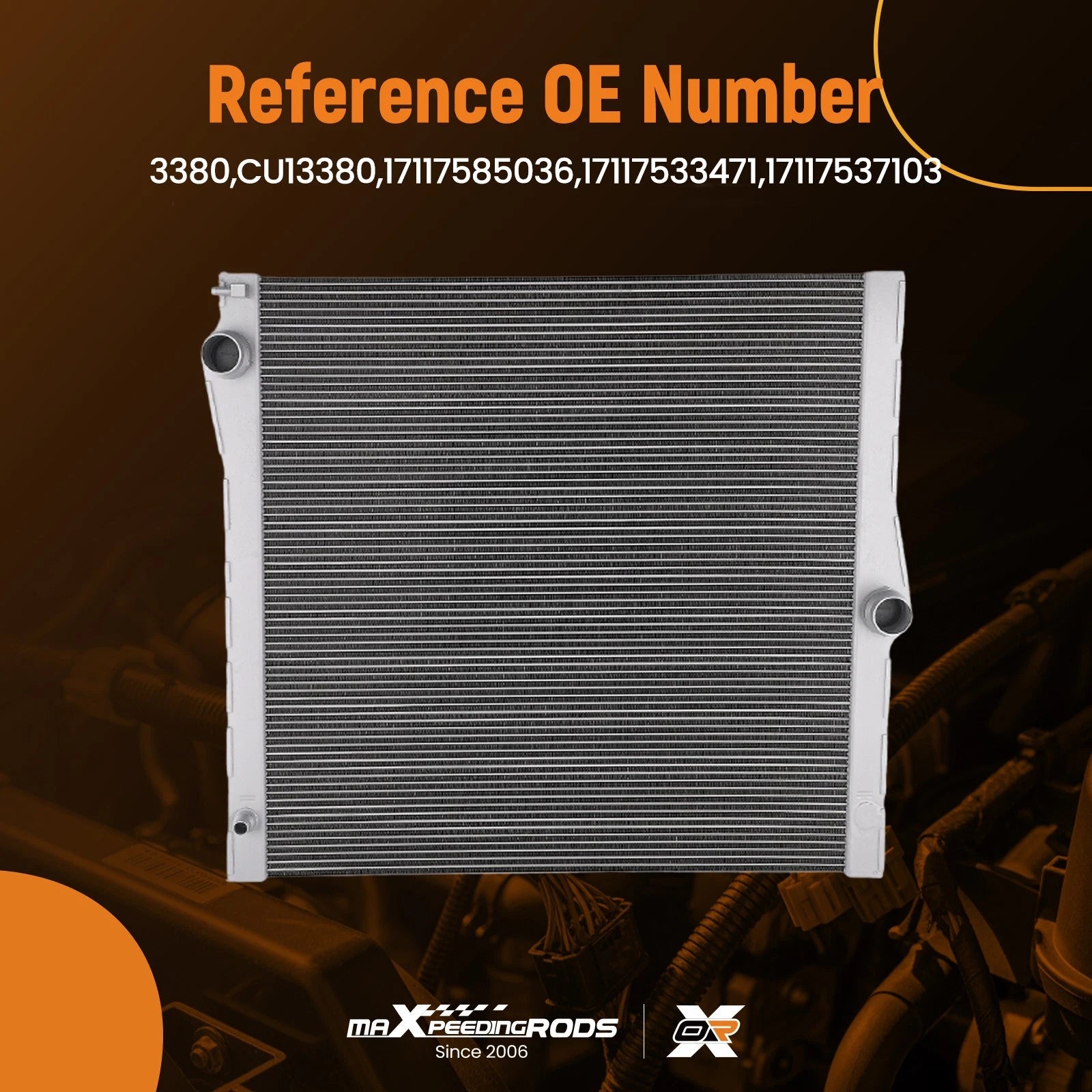 Aluminum Radiator for BMW X5 3.0L 4.8L (2007–2010) 17117537103 MT