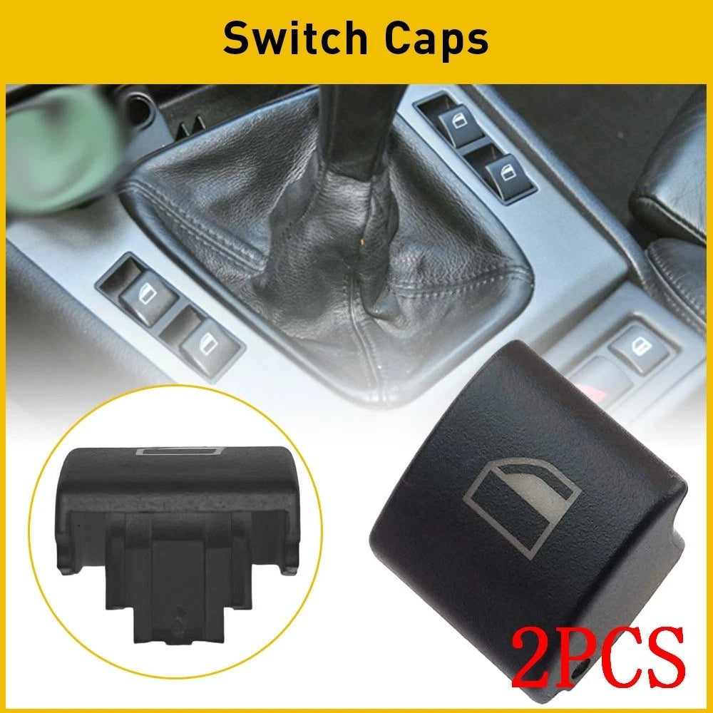 2X Window Switch Button Cap Cover for BMW 3 Series X5 X3 (E46)