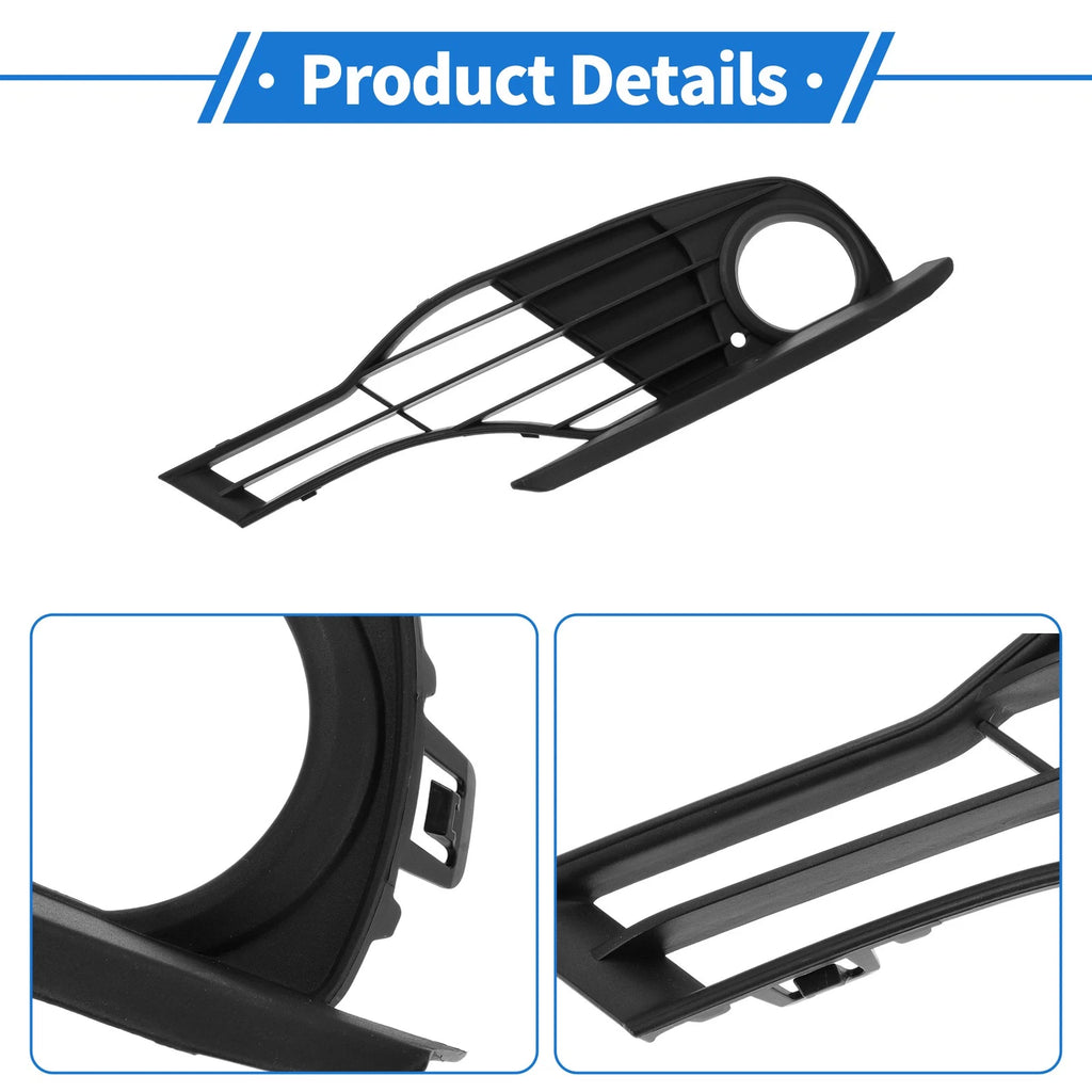 Front Right Fog Light Grill No. 51117255368 for BMW 328i (2012–2015) Black ABS
