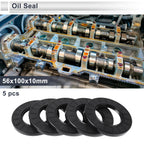 Set of 5 Oil Seal Rotary Shaft Seal Nitrile Rubber 56x100x10mm