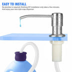 360�� Sink Soap Dispenser Kitchen Liquid Pump Stainless Steel & Plastic