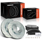 Set of 6 Drilled Brake Rotors & Ceramic Pads for Honda Accord HR-V