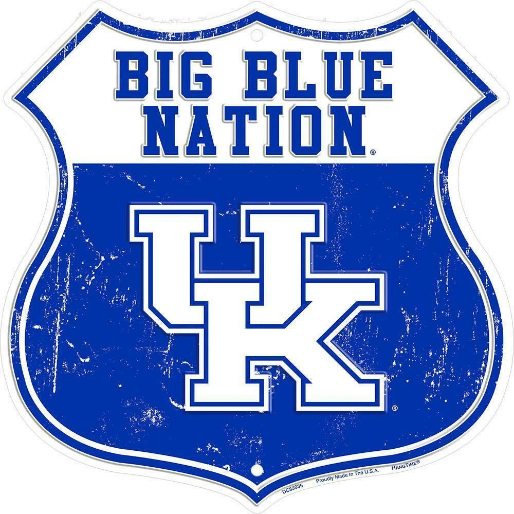 Kentucky Wildcats 12" Shield Metal Sign for University Sports