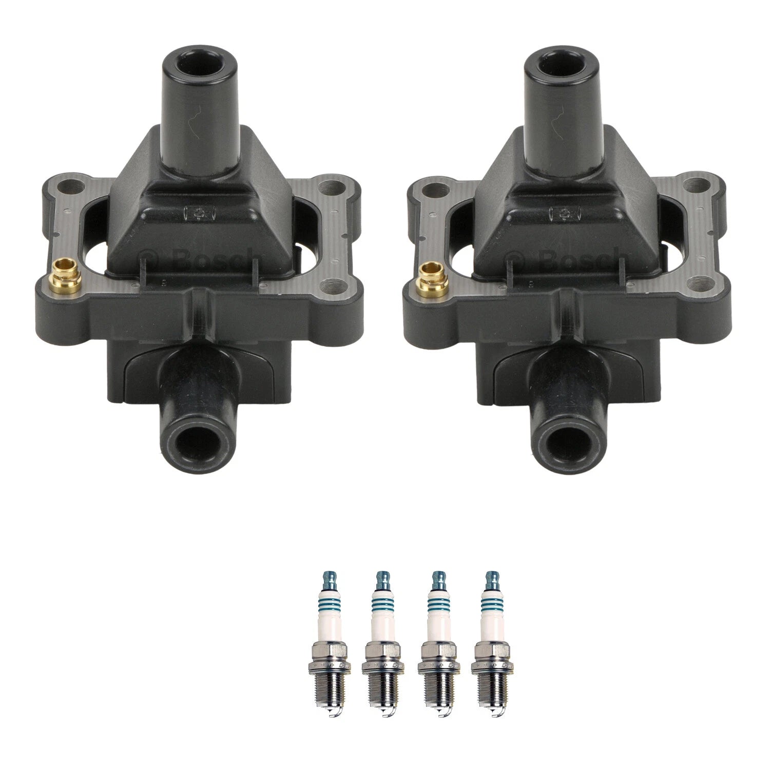 Set of 2 Ignition Coils & 4 Iridium Spark Plugs for Mercedes W202 R170