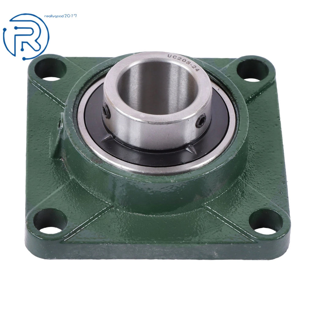 Set of 10 UCF208-24 Pillow Block Flange Bearings 1-1/2" Bore 4 Bolt