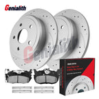 Set of 4 Rear Brake Rotors & Ceramic Pads for Jeep Commander Grand Cherokee (2005–2010)