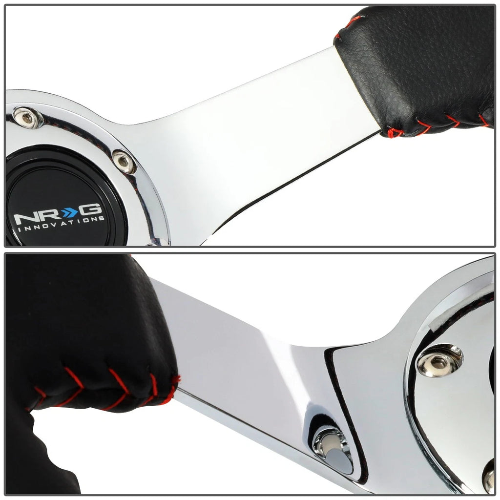 NRG 35cm Deep Dish Steering Wheel with Horn Button for Universal Fit (N/A)