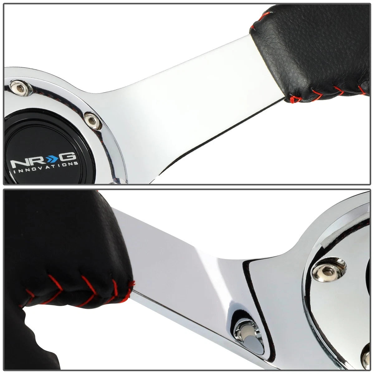 NRG 35cm Deep Dish Steering Wheel with Horn Button for Universal Fit (N/A)