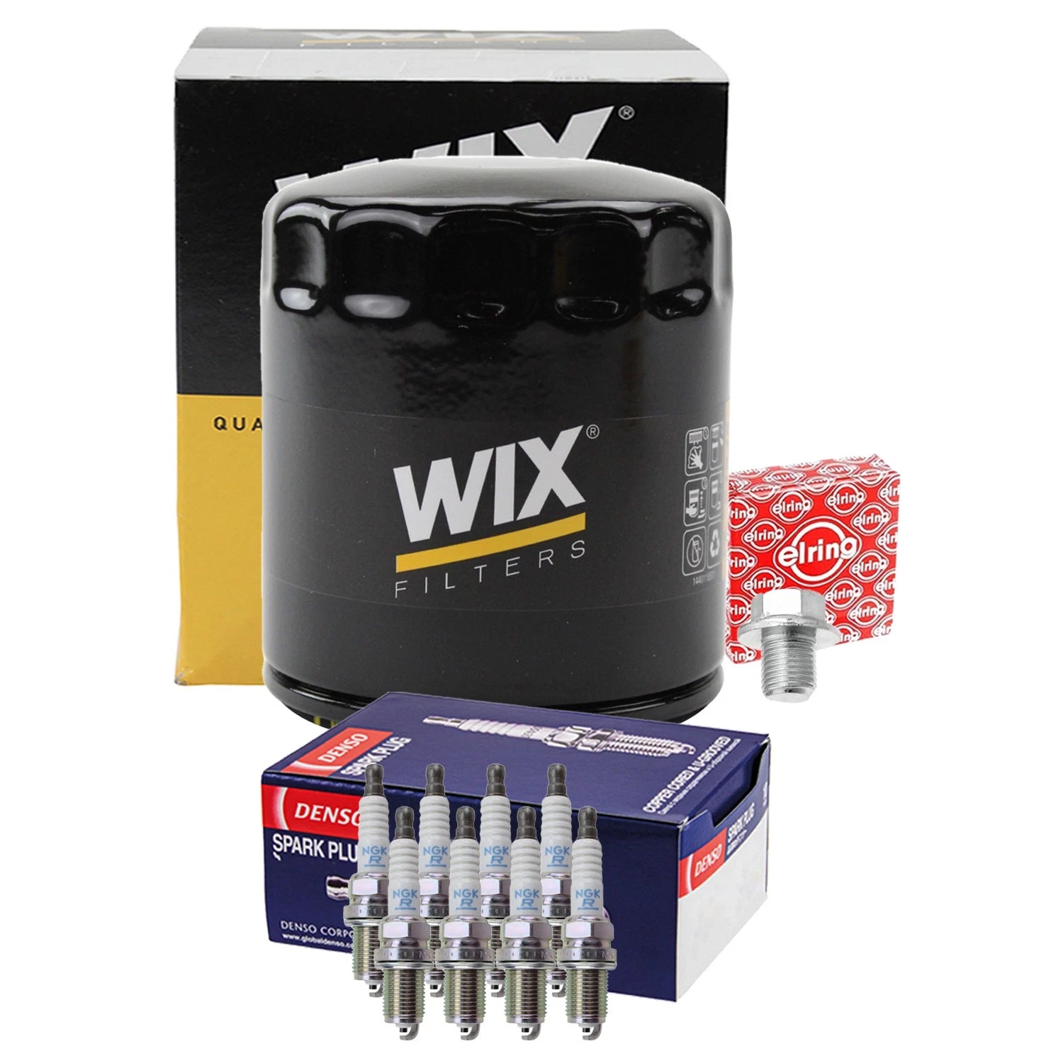 Wix Engine Oil Filter & NGK 8 Spark Plugs for 4Runner GS430 LX470 SC400 (1996–2002)