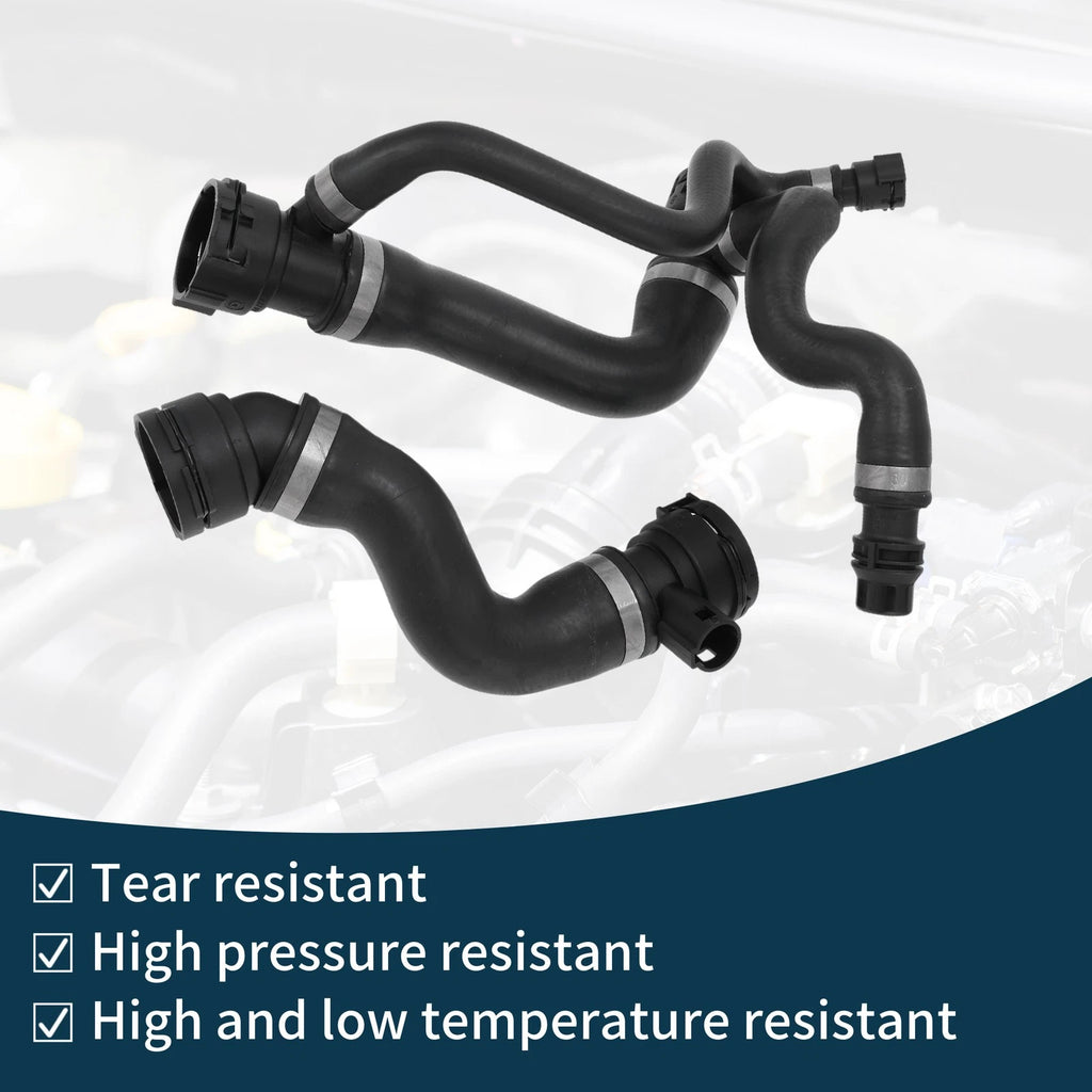 Set of 2 Water Pipes Engine Radiator Coolant Hose for BMW 525i (2006–2007)