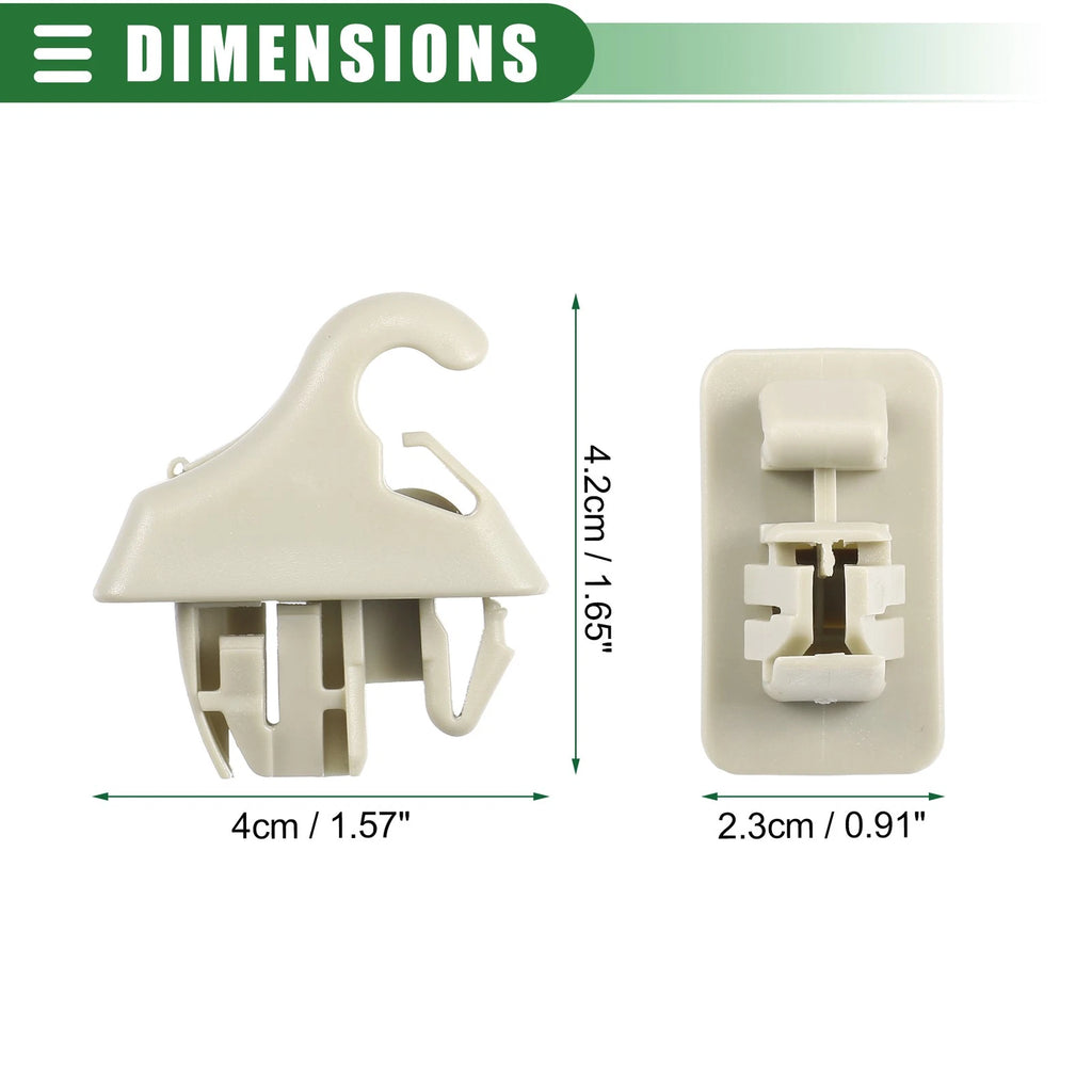 2pcs Sun Visor Holder Clip for Mitsubishi Montero (2001–2006) MR779704 Beige