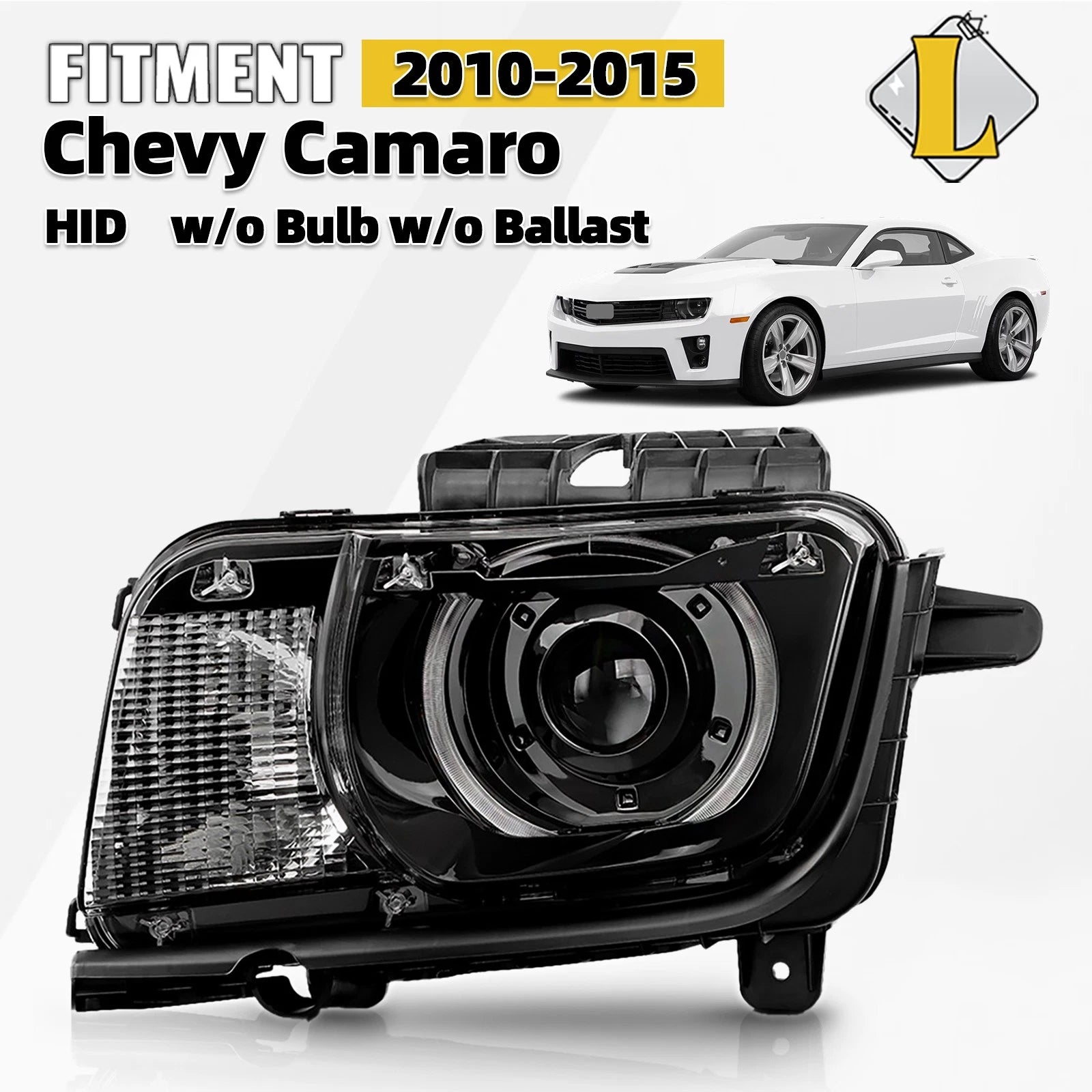 HID/Xenon Headlight for Chevy Camaro (2010–2015) w/LED DRL Left Driver