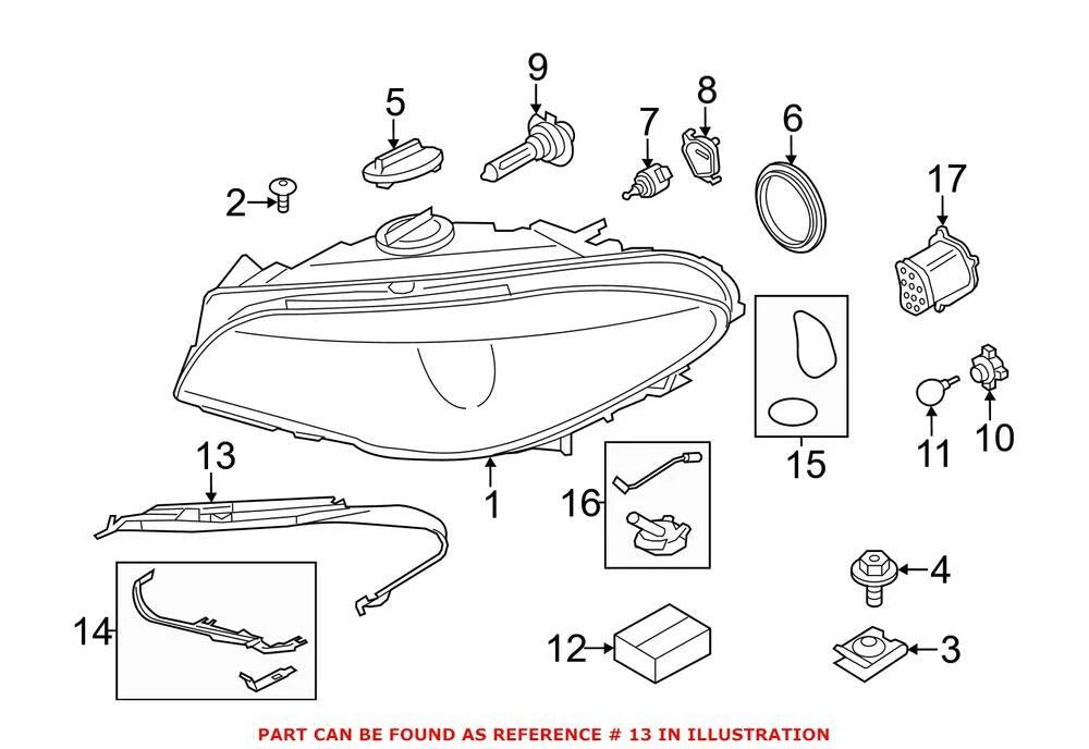 Headlight Seal for BMW (63117240368)
