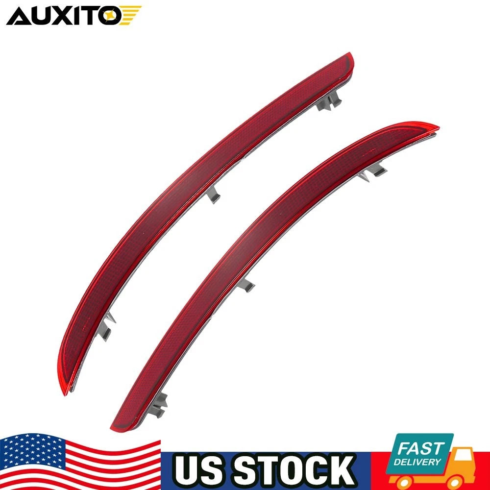 Set of 2 Rear Bumper Reflector Lens Red for Benz ML500 ML63 AMG (2012–2015)