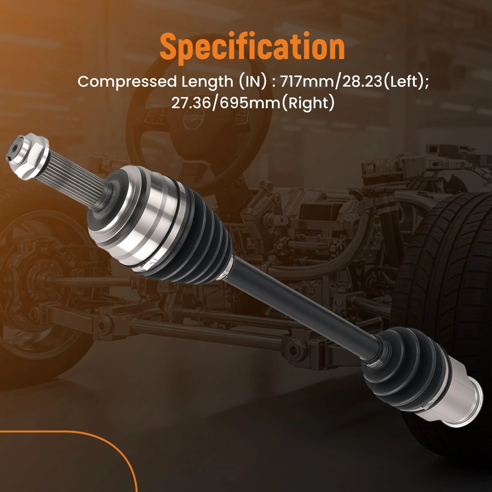 2X CV Axle Assembly for Acura MDX ZDX (2010–2013) V6 3.7L