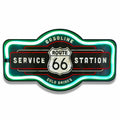 Route 66 LED Neon Lighted Sign for Bar Garage Man Cave (17")