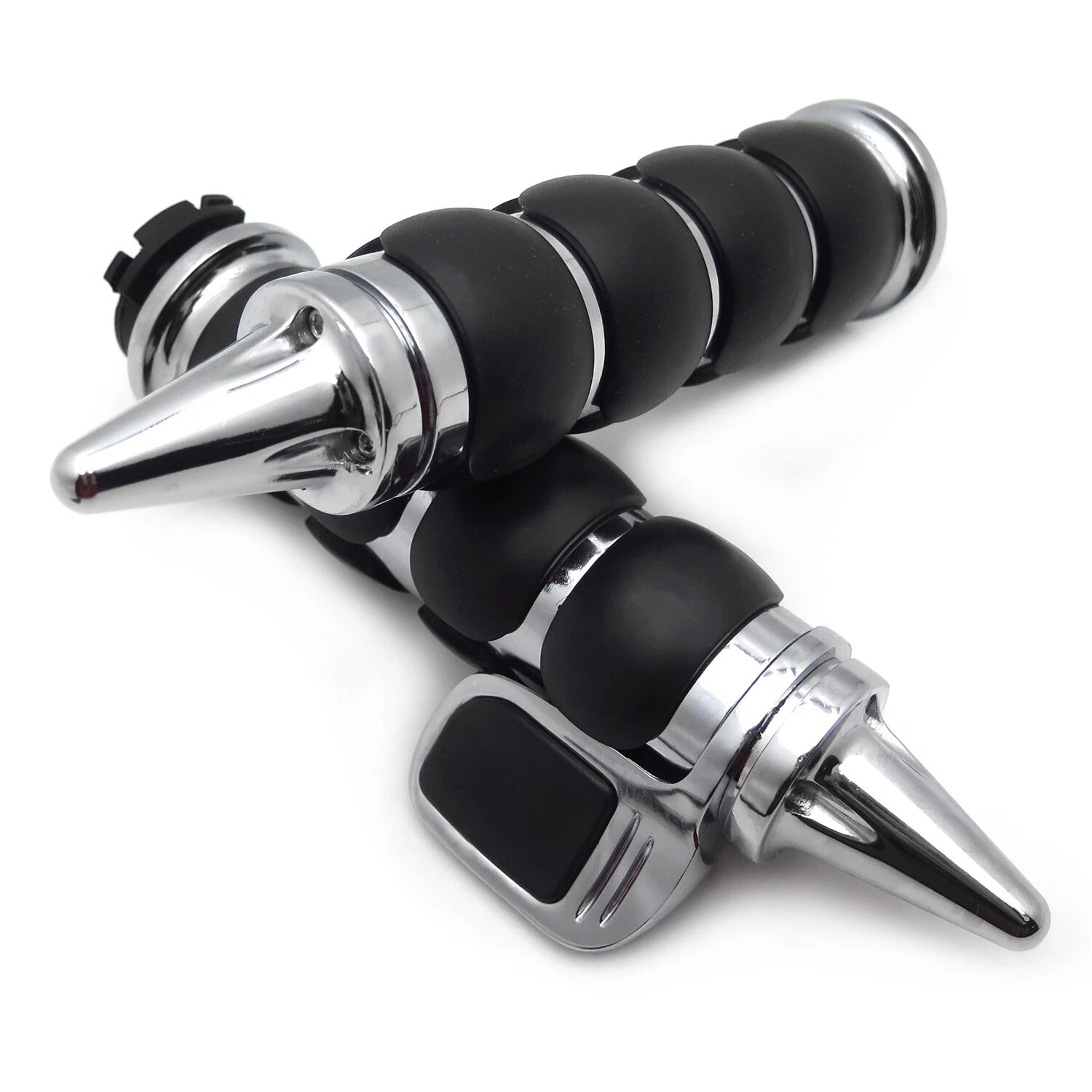 1" Handle Bar Hand Grips 25mm Throttle Boss for Harley Touring Sportster (X)