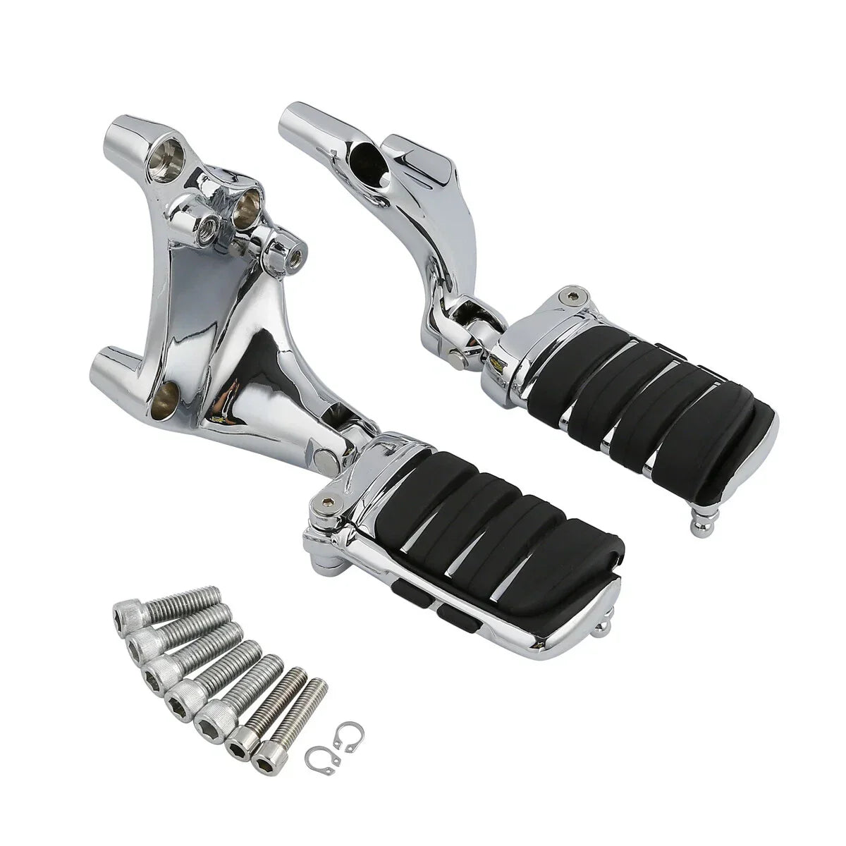 Chrome Passenger Foot Pegs Mount Bracket for Harley Sportster 883 1200 (14-22)