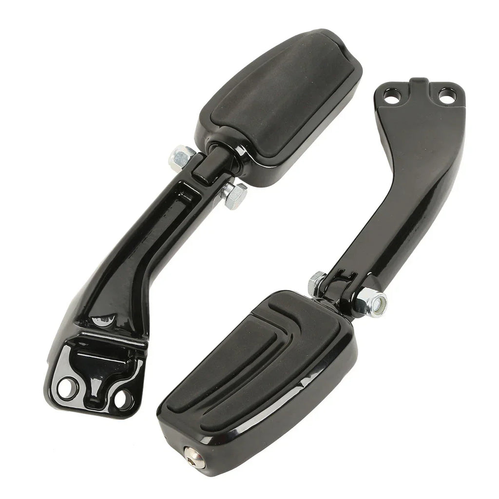 Black Rear Footpeg Mount Bracket for Harley Dyna Super Glide Low Rider (06-17)