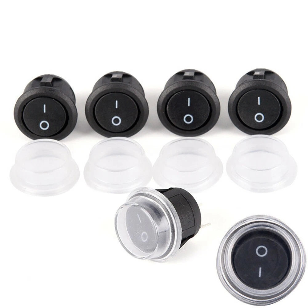 Set of 5 SPST ON/OFF Switches 10A 12V Waterproof for Boat Car