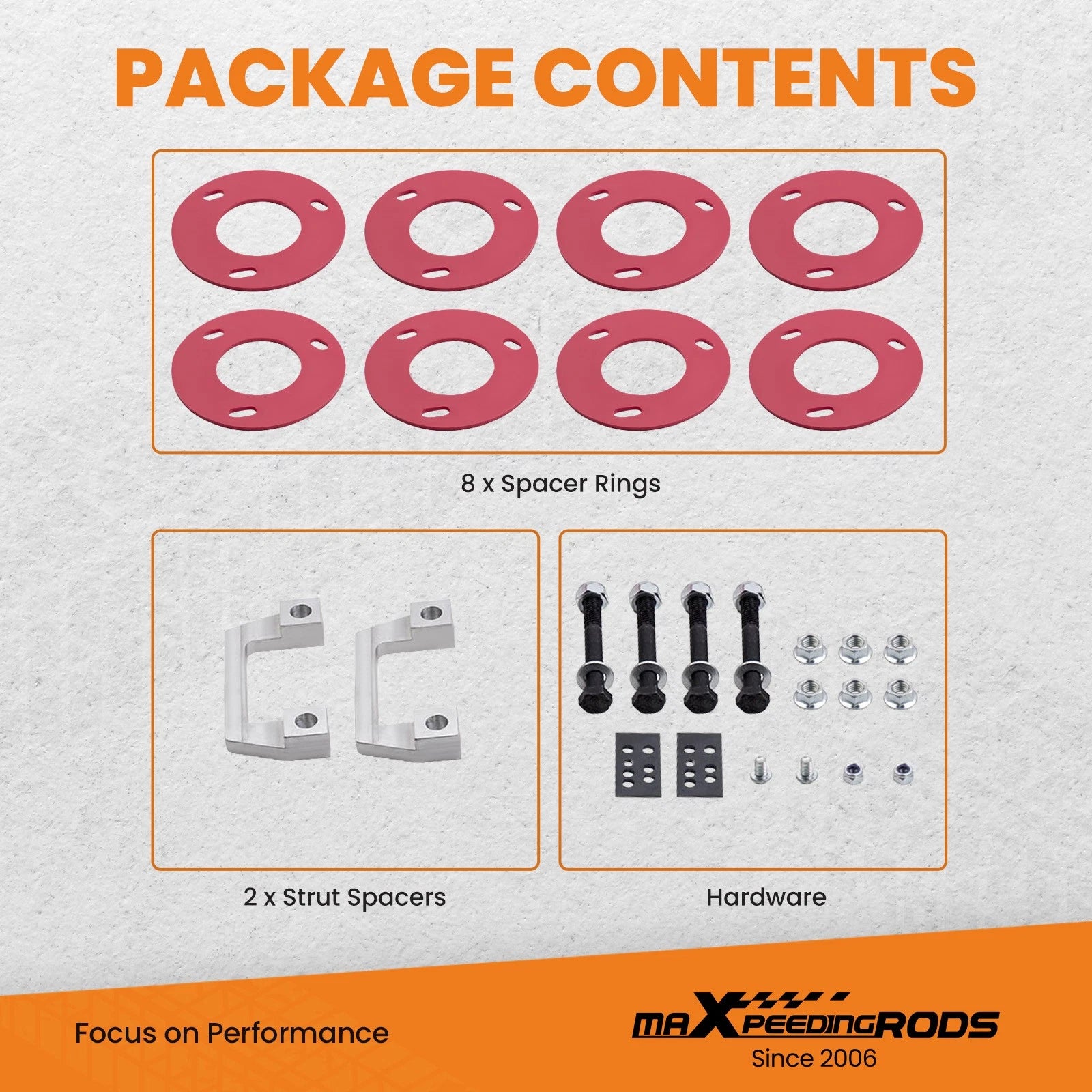Front Level Lift Kit 1.5"-2.5" Spacers for Chevrolet Silverado 1500 Tahoe Yukon (2014–2023)