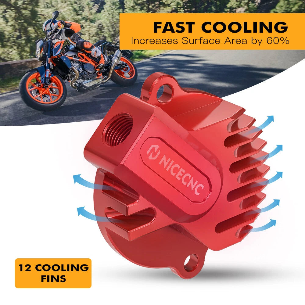 Engine Oil Filter Cover Cap 75038041200 for KTM 690 Duke/SMC R/Enduro R (2012–2023)