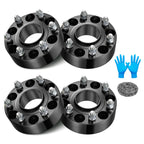 Set of 4 Hub Centric 6x5.5 Wheel Spacers Black for Ram 1500 (2019–2022)