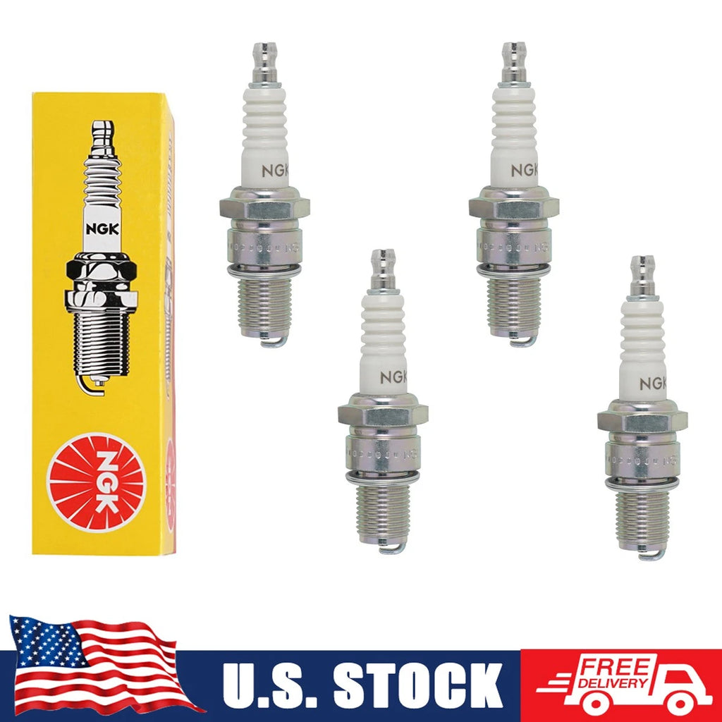 Set of 4 NGK Standard Spark Plugs for Motorcycles (B8ES #2411)