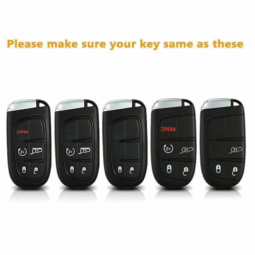 Soft TPU Remote Smart Key Fob Shell Cover for Jeep Chrysler Dodge (2011-2011)