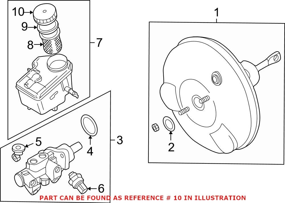 Brake Master Cylinder Reservoir Cap for BMW (OEM 34336774451)