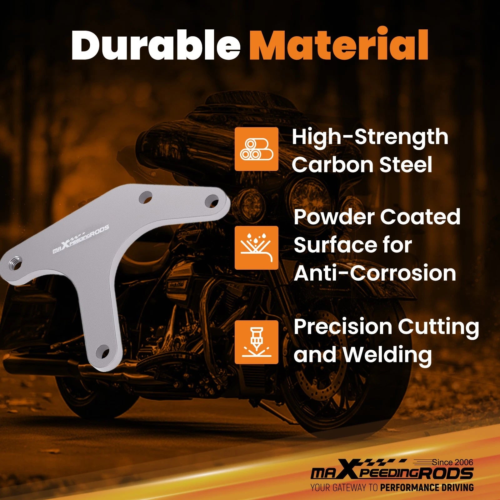 1.5" Lift Leveling Bracket Kit for Harley-Davidson Glide Tri Trike (2009–2022)