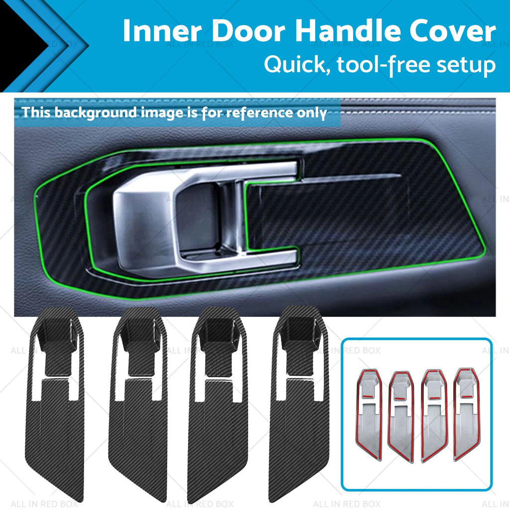 Carbon Fiber Inner Door Handle Cover for Mitsubishi Triton L200 (2023–2025)