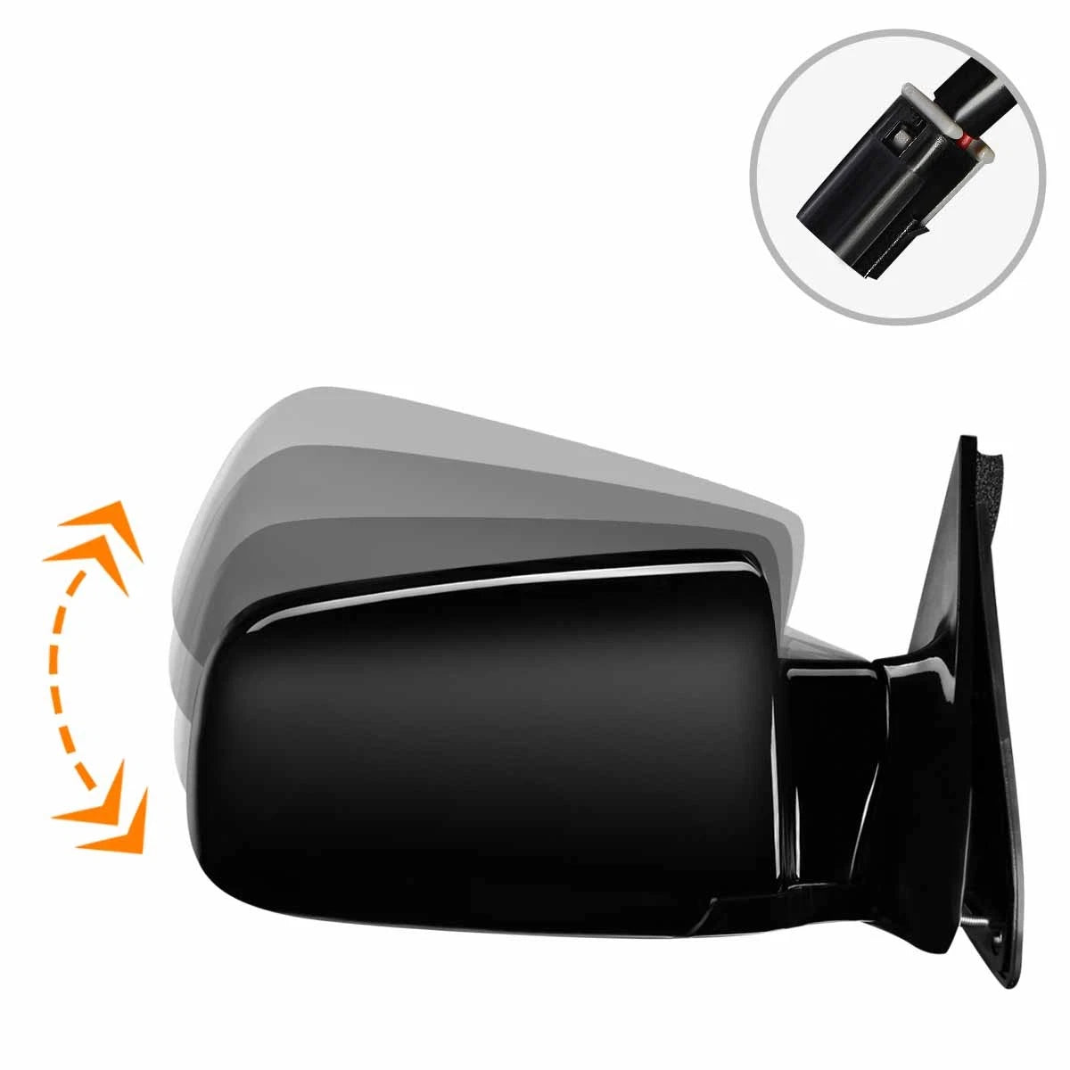 Right Side View Mirror for Blazer/Jimmy/Sonoma (1994–1997) Black